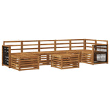 Outdoor Sofa Set 7 pcs Natural Solid Acacia Wood 3384650