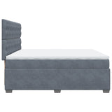 Box Spring Bed with Mattress Dark Grey 200x200 cm Velvet 3291009