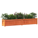 Garden Planters 2 pcs Wax Brown Solid Wood Pine 837499