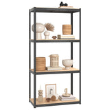 4-Layer Shelves 2 pcs Anthracite Steel&Engineered Wood 3154151
