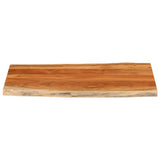 Table Top 120x60x3.8 cm Rectangular Solid Wood Acacia Live Edge 370648