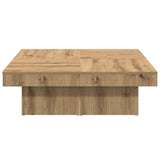 Coffee Table Artisan Oak 90x90x28 cm Engineered Wood 856555