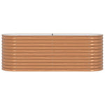 Garden Raised Bed Brown 240 x 80 x 81 cm Steel 42011327