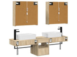 Bathroom Cabinet Set 5 pcs Sonoma Oak 53 x 15.5 x 70 cm 3406329