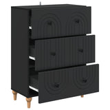 Drawer Cabinet Black 66 x 34.5 x 90 cm Engineered Wood 894146