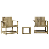 3 Piece Garden Lounge Set Impregnated Wood Pine 832634