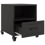 Bedside Cabinets 2 pcs Black 36x39x43.5 cm Steel 846705