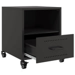 ZNTS Bedside Cabinet Black 36x39x43.5 cm Steel 846704