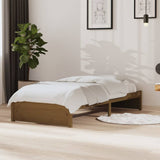 Bed Frame without Mattress Honey Brown Solid Wood 90x190 cm Single 814917