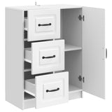 Sideboard High Gloss White 66 x 34.5 x 87 cm Engineered Wood 895779