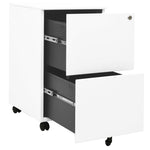 ZNTS Mobile File Cabinet White 39x45x67 cm Steel 335974