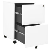 ZNTS Mobile File Cabinet White 39x45x67 cm Steel 335974