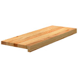 Stair Treads 12 pcs Light Brown 70x25x2 cm Solid Wood Oak 3282977