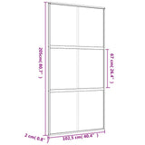 Sliding Door Gold 102.5x205 cm Clear ESG Glass and Aluminium 155156