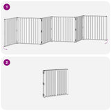 Dog Gate 6 pcs Black 80 x 80 cm Galvanised Steel 892007