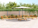 Pallet Sofa Set Natural Wood Solid acacia wood Large Modular 3209439