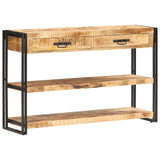 Sideboard 120x30x75 cm Solid Rough Mango Wood 321802