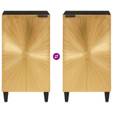 Sideboard Black and Gold 40 x 33 x 75 cm Solid Mango Wood 4017852