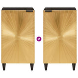 Side Cabinet Black and Gold 80 x 33.5 x 75 cm Solid Mango Wood 4017855