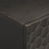 Bathroom Wall Cabinet Black 38x33x48 cm Solid Wood Mango 356839