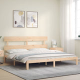 Bed Frame without Mattress 200x200 cm Solid Wood Pine 3193551