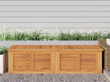 Garden Storage Box with Bag 150x50x55 cm Solid Wood Teak 363272