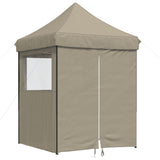 ZNTS Foldable Party Tent Pop-Up with 4 Sidewalls Taupe 4005002