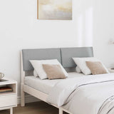 Upholstered Headboard Light Grey 120 cm Solid Pine Wood 879133