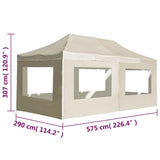 Professional Folding Party Tent with Walls Aluminium 6x3 m Cream 45506