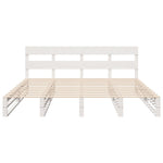 Bed Frame without Mattress White 180x200 cm Super King Solid Wood Pine 3302304