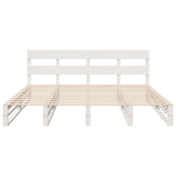 Bed Frame without Mattress White 180x200 cm Super King Solid Wood Pine 3302304