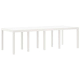 Garden Dining Table White 250 x 100 x 73 cm Poly Rattan 871694