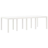 Garden Table White 250 x 100 x 73 cm Poly Rattan 3378518