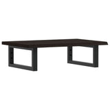 Basin Shelf Wall Mounted Steel and Solid Wood Oak 3302581