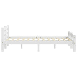 Bed Frame without Mattress White Solid Pinewood 200x200 cm 322074