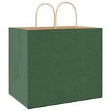 Paper Bags 250 pcs with Handles Green 32x22x28 cm 4101736