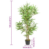 Artificial Bamboo Tree 552 Leaves 120 cm Green 358968