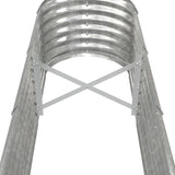 Garden Raised Bed Galvanised Steel 260x40x36 cm Silver 318882