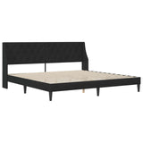 Bed Frame with Headboard Black 180 x 200 cm Velvet 42027459