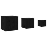 Nesting Table 3 pcs Black Oak Engineered Wood 862676