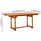 Garden Dining Set Natural Wood Solid Acacia wood Medium 3079646
