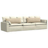 Sofa Pillows 2 pcs Cream 120 x 40 cm Fabric 42013815
