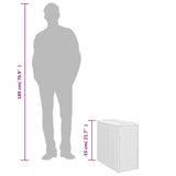 Garden Side Table with Wooden Top Black 58x27.5x55 cm Poly Rattan 365983