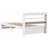 Bed Frame with Headboard without Mattress White 90x200 cm 3306731