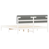 Bed Frame with Upholstered Headboard Light Grey 180 x 200 cm 877893