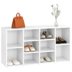 Shoe Bench White 103x30x55 cm Engineered Wood 803290