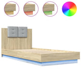 Bed Frame Sonoma Oak Engineered wood, Plywood Single Bed Frame 3210026