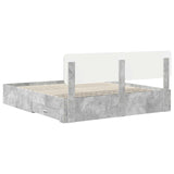 Bed Frame Concrete Grey 180 x 200 cm Engineered Wood 3412342