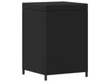 Outdoor Garbage Bin Black 40 x 40 x 80 cm Poly Rattan 42026888