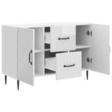 Sideboard High Gloss White 89 x 34.5 x 60 cm Engineered Wood 894889